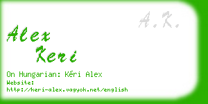alex keri business card
